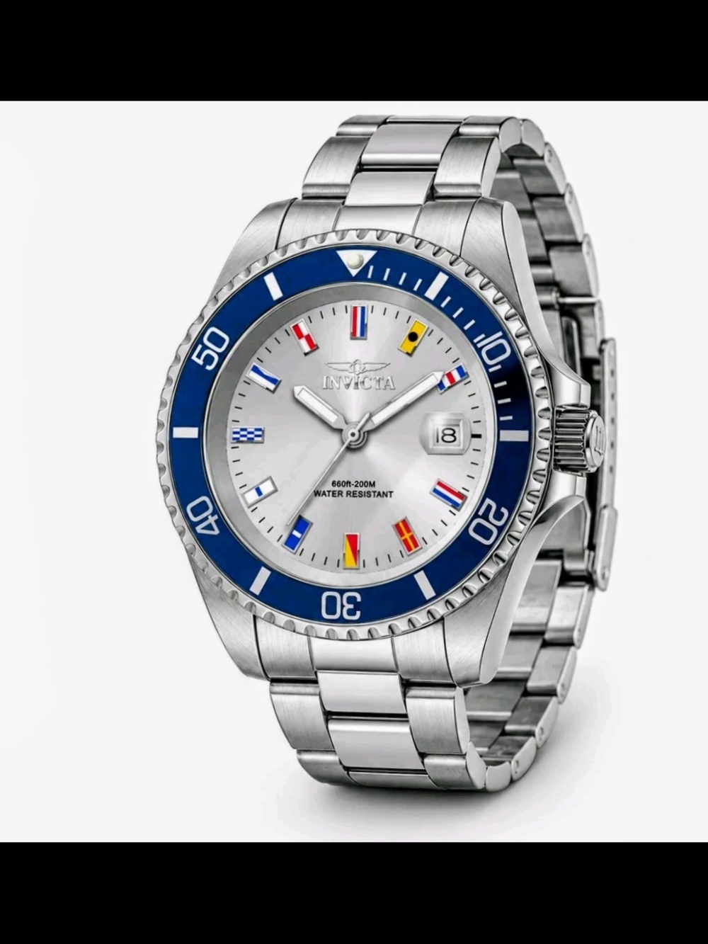 Invicta Pro Diver Jet Setter Men's Silver Stainless Steel Watch 40mm